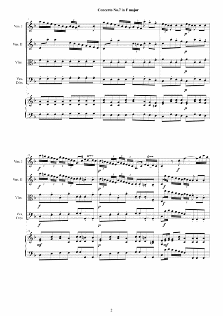 Platti Harpsichord Concerto No 7 In F Major Cspla25 For Harpsichord And Strings Page 2