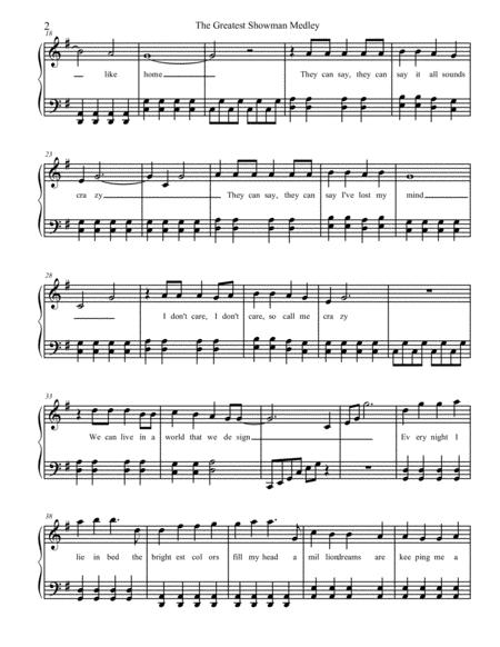 Play The Greatest Showman Medley Page 2