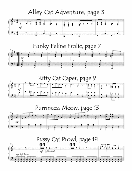 Playful Kittens Suite A Collection Of 5 Piano Solos Page 2