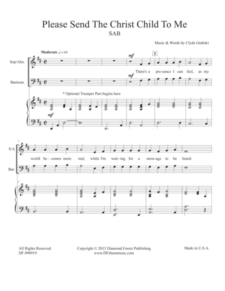 Please Send The Christ Child To Me Sab Wonderful Advent Anthem Page 2