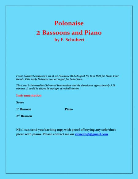 Polonaise F Schubert For 2 Bassoons And Piano Intermediate Page 2