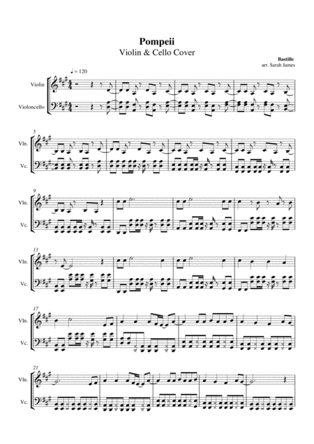 Pompeii A Violin Cello Arrangement By The Chapel Hill Duo Page 2