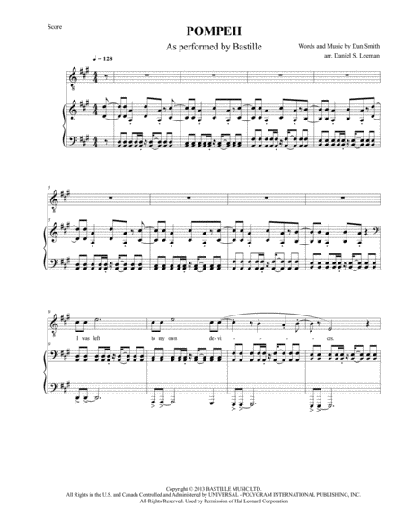 Pompeii For Voice And Piano Page 2