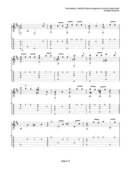 Poor Butterfly Dadgad Fingerstyle Guitar Page 2