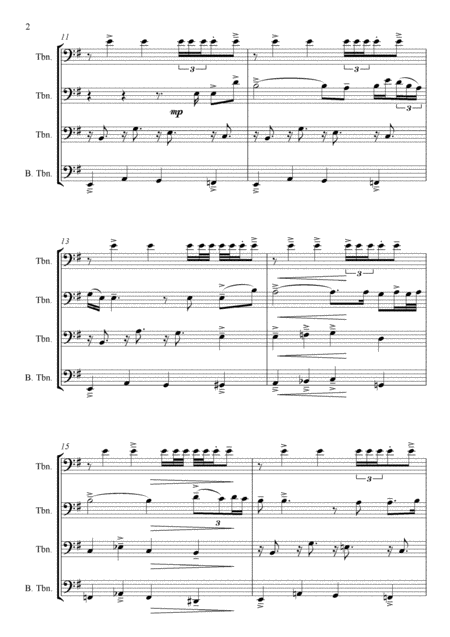 Poor Wayfaring Stranger Trombone Quartet Page 2