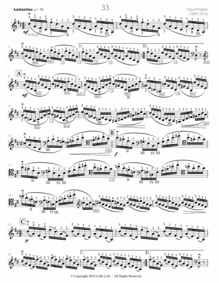 Popper Arr Richard Aaron Op 73 Etude 33 Page 2