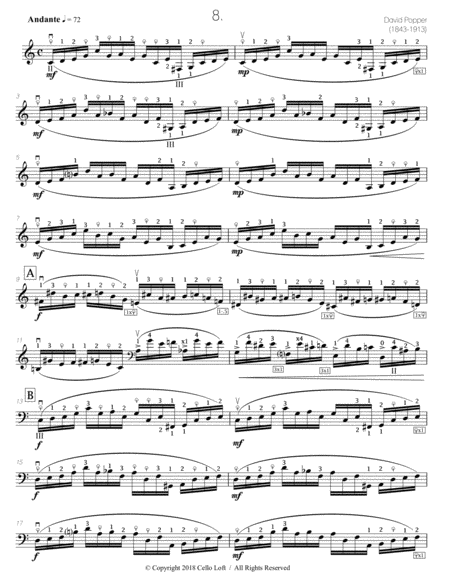 Popper Arr Richard Aaron Op 73 Etude 8 Page 2