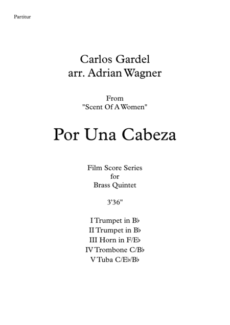 Por Una Cabeza Carlos Gardel Brass Quintet Arr Adrian Wagner Page 2