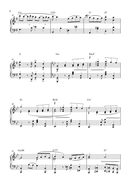 Por Una Cabeza Piano Solo Advanced Intermediate Page 2