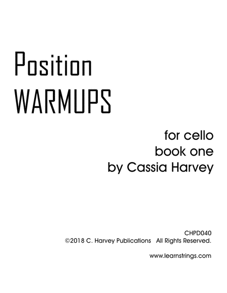 Position Warmups For Cello Book One Page 2