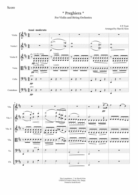 Preghiera For Solo Violin And Strings Page 2