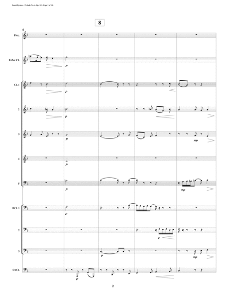 Prelude 04 In F Major Op 103 By Gabriel Faur Clarinet Choir Picc Page 2