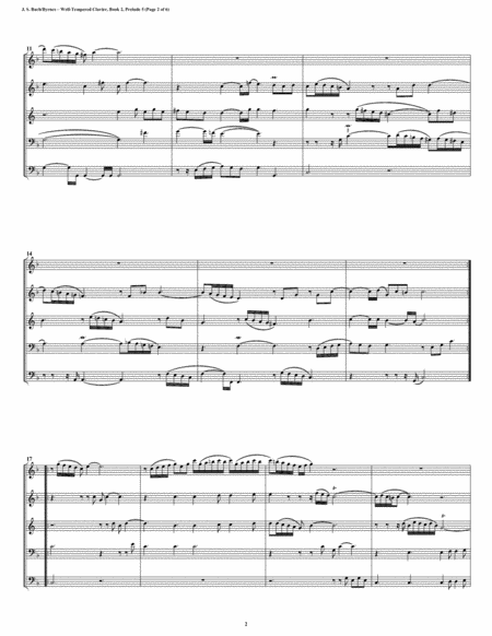 Prelude 05 From Well Tempered Clavier Book 2 Double Reed Quintet Page 2