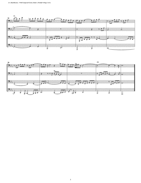 Prelude 09 From Well Tempered Clavier Book 1 Euphonium Tuba Quartet Page 2