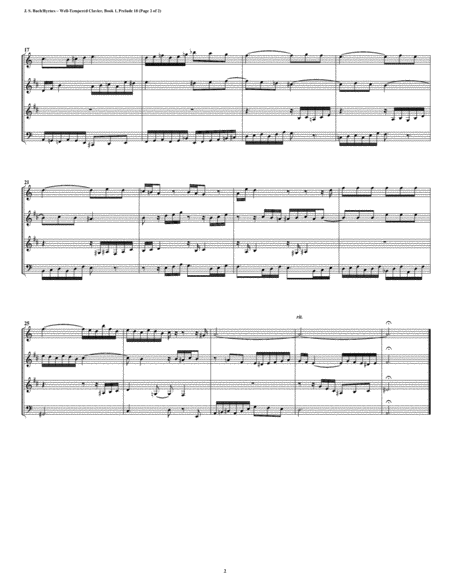 Prelude 18 From Well Tempered Clavier Book 1 Woodwind Quartet Page 2