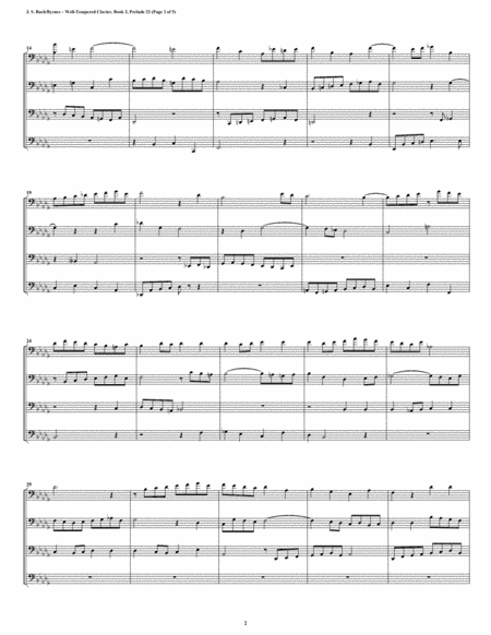 Prelude 22 From Well Tempered Clavier Book 2 Bassoon Quartet Page 2