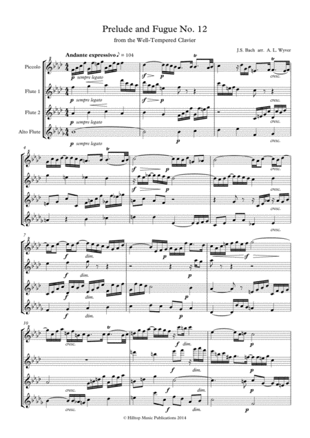 Prelude And Fugue No 12 Arr Flute Quartet Page 2