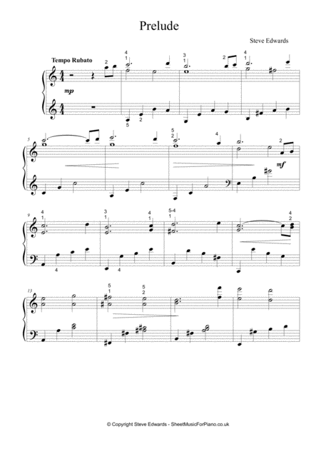 Prelude For Moderate Level Piano Page 2