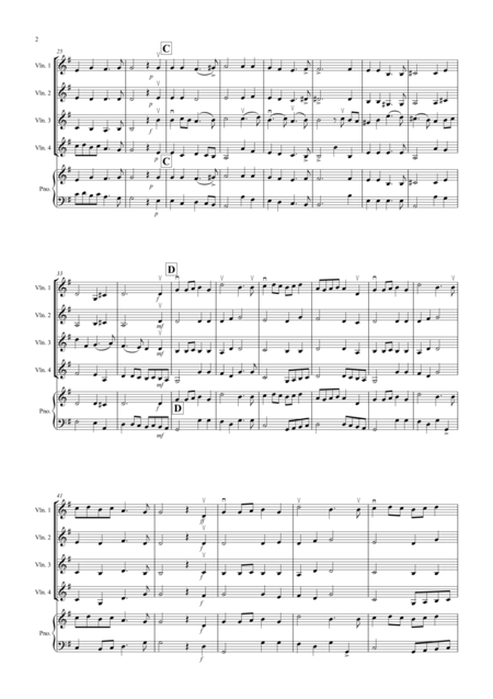 Prelude From Te Deum For Violin Quartet Page 2
