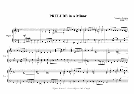Prelude In A Minor F Durante For Organ Page 2
