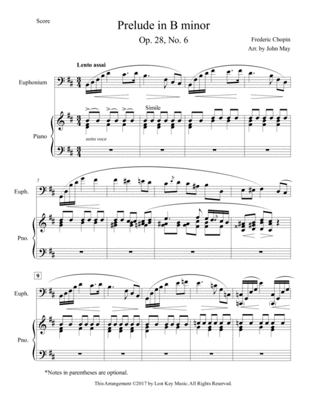 Prelude In B Minor Euphonium Solo With Piano Accompaniment Page 2