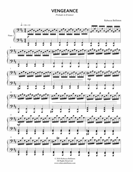 Prelude In B Minor Vengeance Piano Solo Page 2