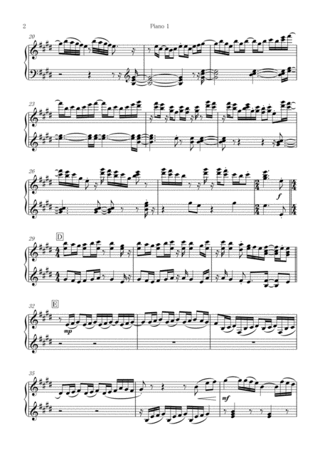 Primavela Jazz For 2 Pianos Score And Parts Page 2