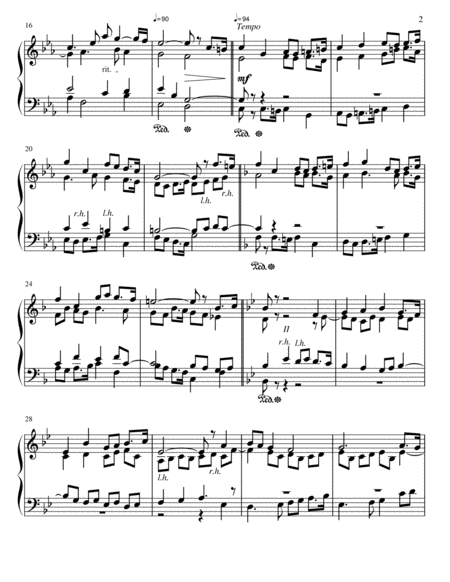 Processional March In Eb Major For Piano Page 2