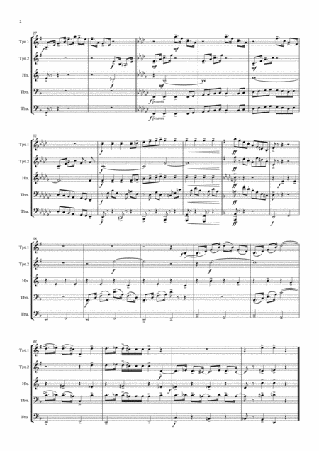 Prokofiev Dance Of The Knights Abridged Brass Quintet Page 2