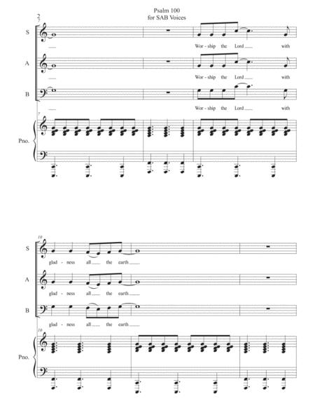 Psalm 100 For Sab Voices Reproducible Page 2