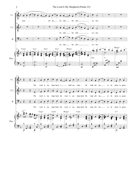 Psalm 23 Theme From The Vicar Of Dibley For Ttb Page 2