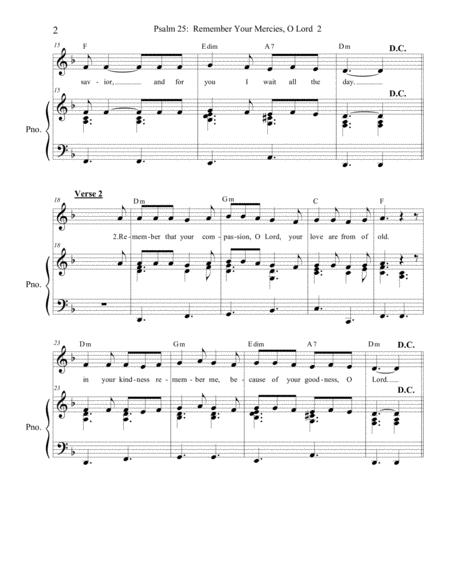 Psalm 25 Your Ways O Lord Are Love And Truth Piano Vocal Page 2