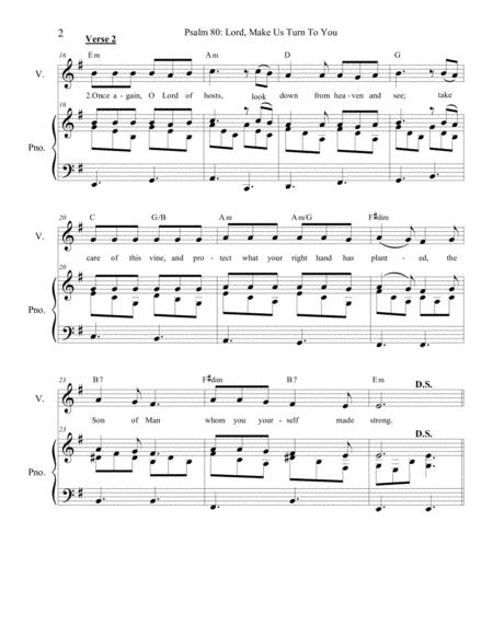 Psalm 80 Lord Make Us Turn To You Piano Vocal Page 2