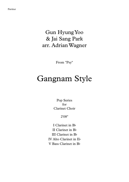 Psy Gangnam Style Clarinet Choir Arr Adrian Wagner Page 2