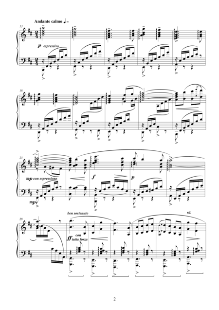 Puccini Manon Lescaut Act3 Intermezzo Solo Piano Page 2