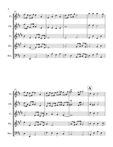 Purcell Trumpet Tune In D For Woodwind Quintet Page 2
