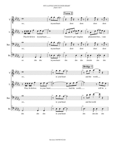 Put A Little Love In Your Heart Ttbb A Cappella With Optional Solo Page 2