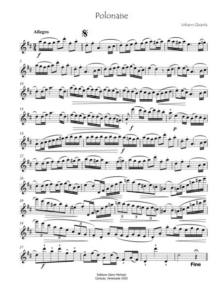 Quantz Polonaise For Solo Flute Page 2