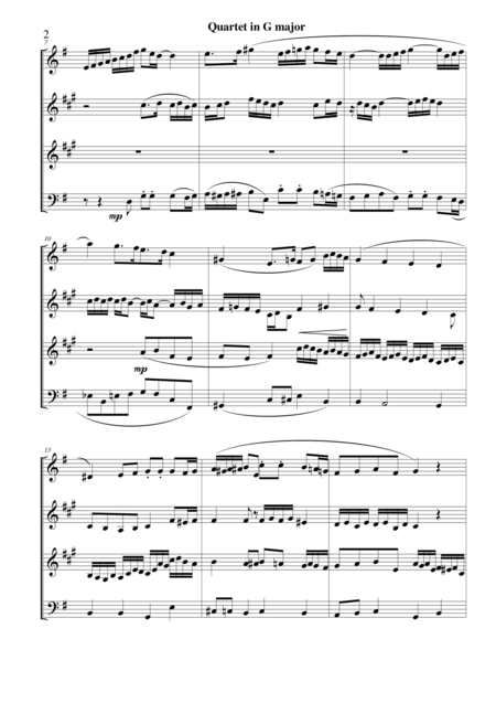 Quartet In G Major For Wind Instruments Page 2