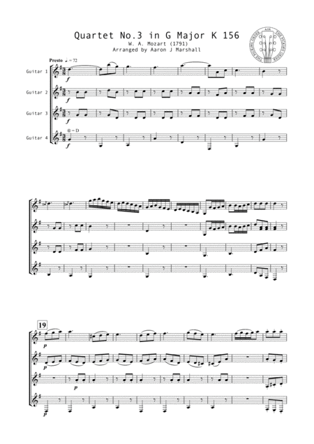 Quartet No 3 In G Major K 156 Presto Page 2