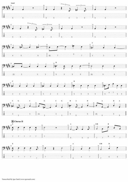 Queen I Cant Live Without You Complete And Accurate Bass Transcription Whit Tab Page 2