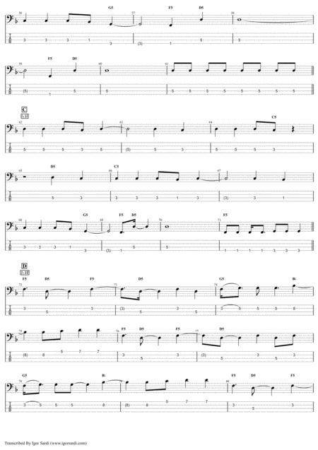 Queen John Deacon White Man Complete And Accurate Bass Transcription Whit Tab Page 2