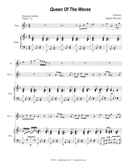 Queen Of The Waves For String Orchestra Page 2