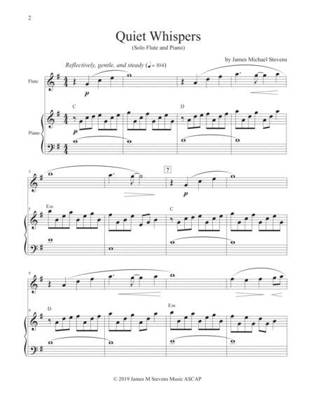 Quiet Whispers Flute Piano Page 2