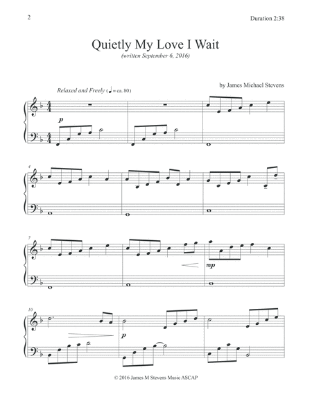 Quietly My Love I Wait Romantic Piano Page 2