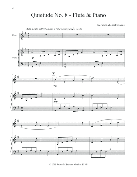 Quietude No 8 Flute Piano Page 2