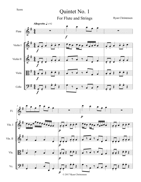 Quintet No 1 For Flute And Strings Page 2