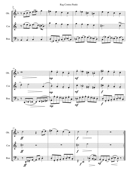 Rag Contra Punkt For Double Reed Trio Oboe Cor Anglais Bassoon Page 2