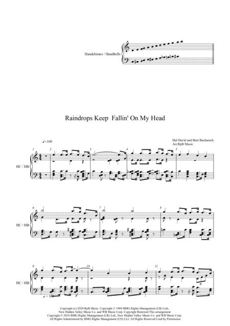 Raindrops Keep Fallin On My Head 3 Octaves Handbells Page 2