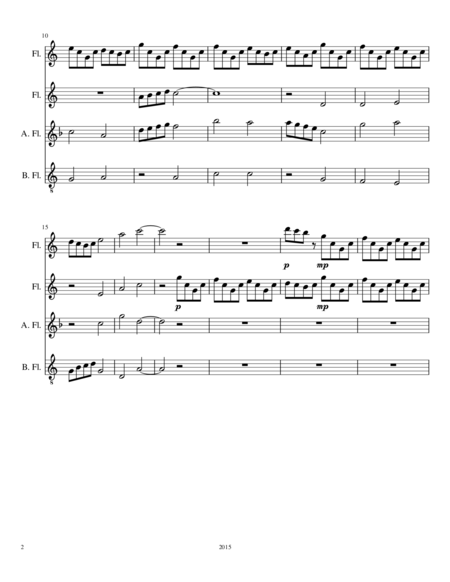 Rainshine For Flute Choir Page 2